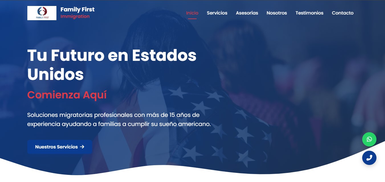 Landing Page Agencia de Servicios Migratorios