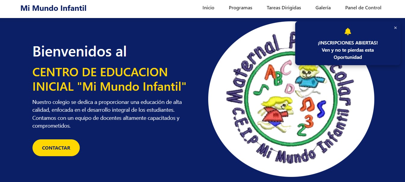 Landing Page Mi Mundo Infantil