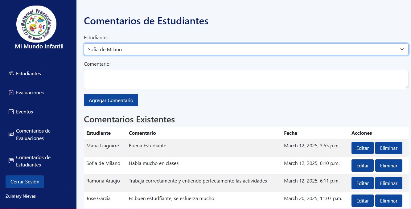 Calendario de eventos