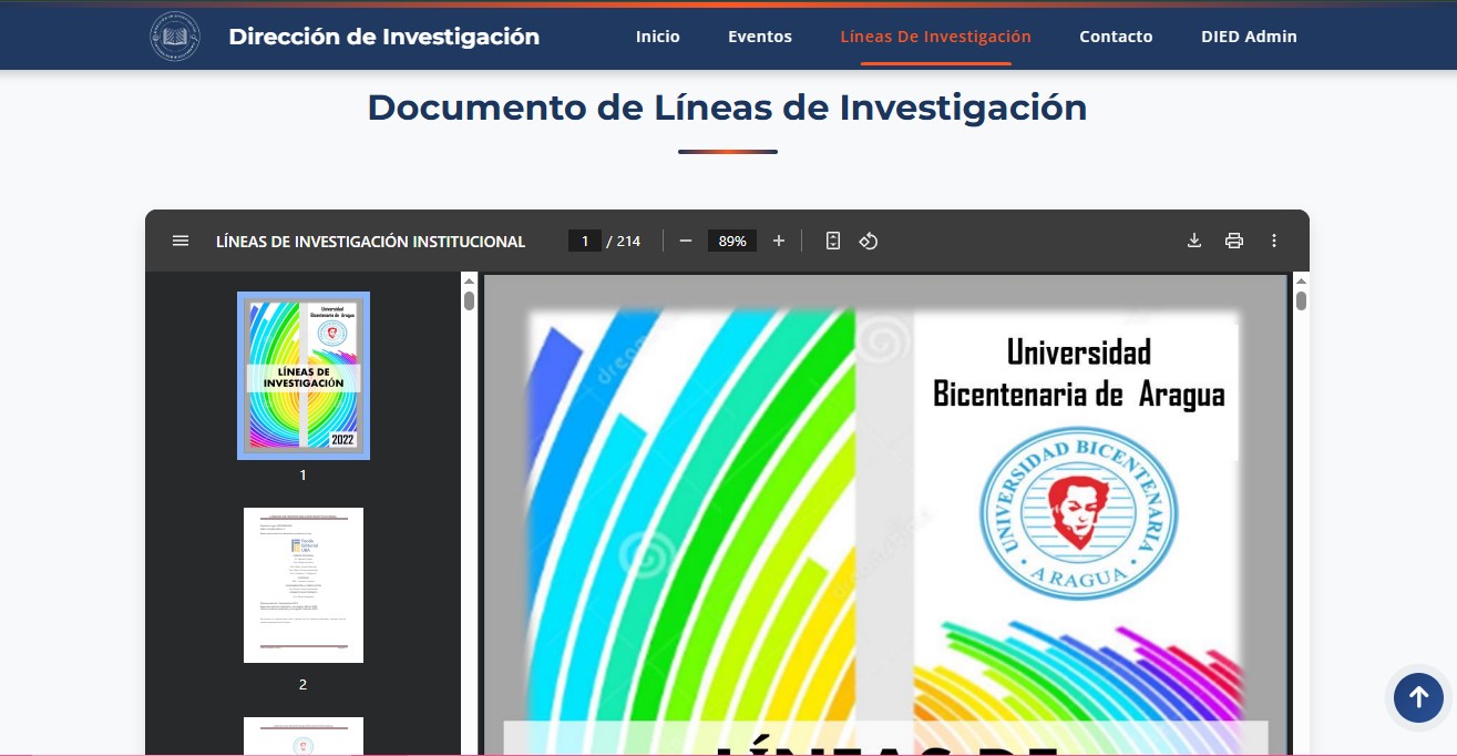 Documentacion de las lineas de investigacion