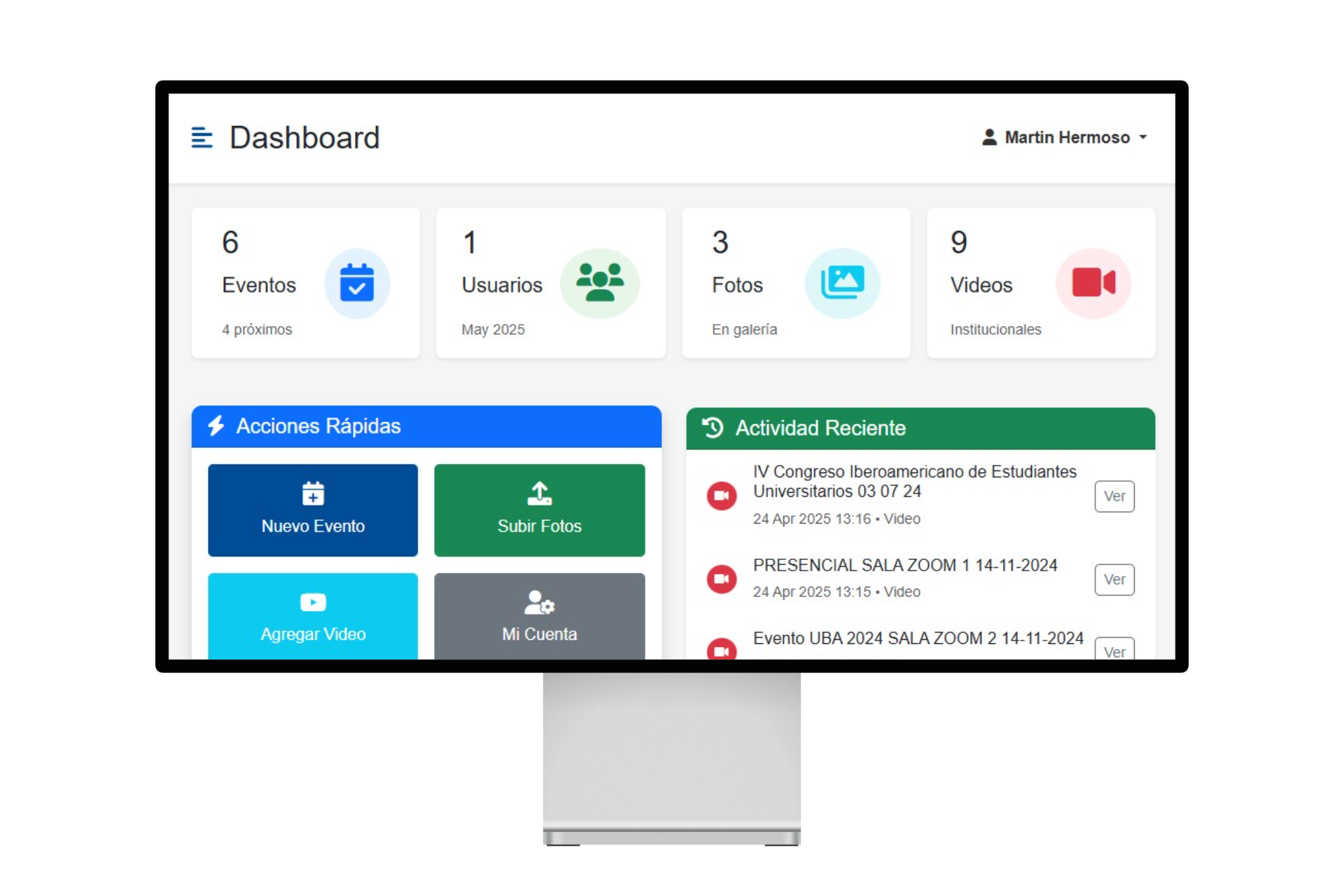Dashboard de Gestión de Eventos